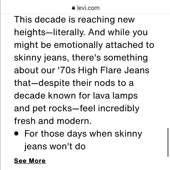 Leviβs 70s High Rise Flare Jean in Sonoma Wash - Picture 9 of 9